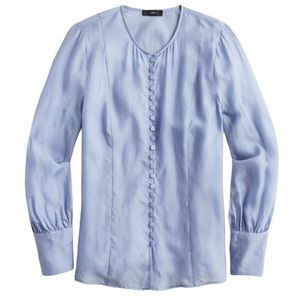J. Crew Eco cupro covered button top size 0